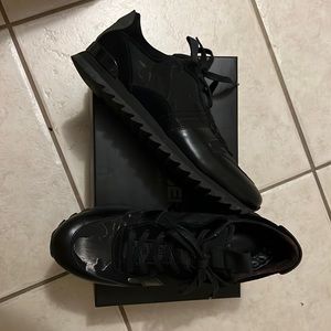 Karl Lagerfeld Camo Print Sneaker, Leather Textile Rugged Camo Print Pattern.